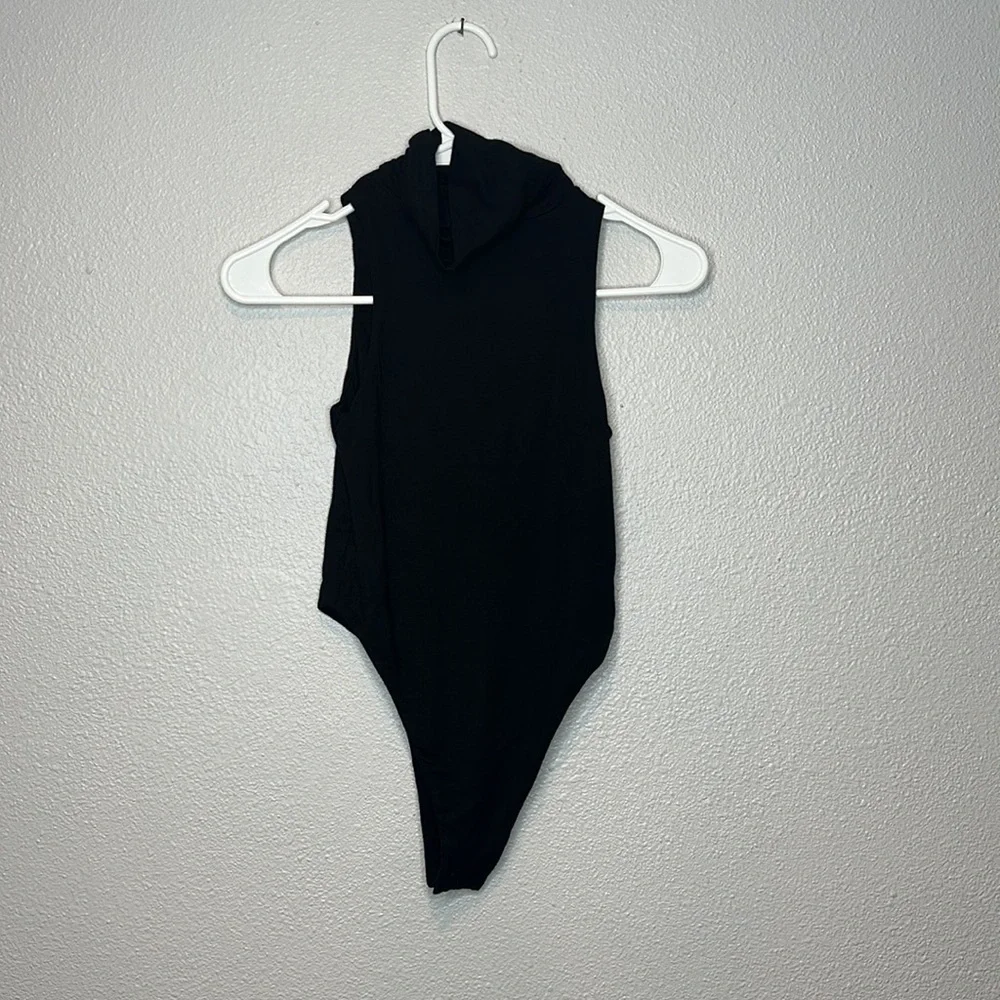 RE ONA - Womens Turtleneck Jersey Bodysuit Size Small NWOT